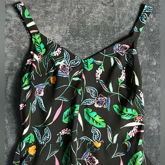 A New Day Womens Small Sleeveless Tropical Floral Print Pointed Pixie Hem Dress - Picture 3 of 10